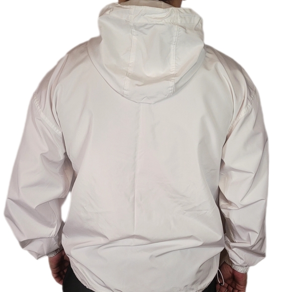 CHAMPION MENS PACKABLE HOODED JACKET Windbreaker White, Size L - Picture 4 of 9